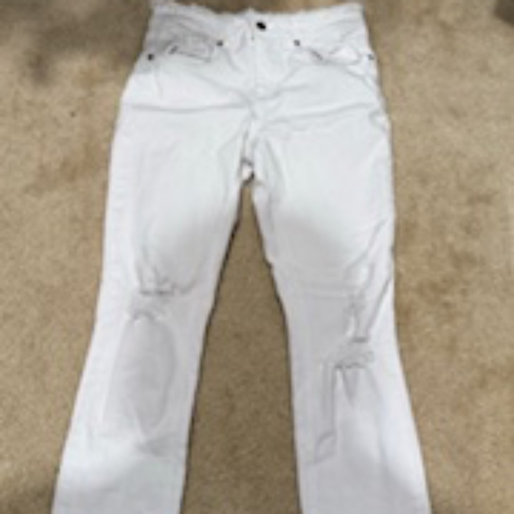 Size 0 white denim jeans